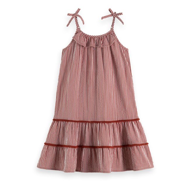 Kleid Streifen | Terracotta