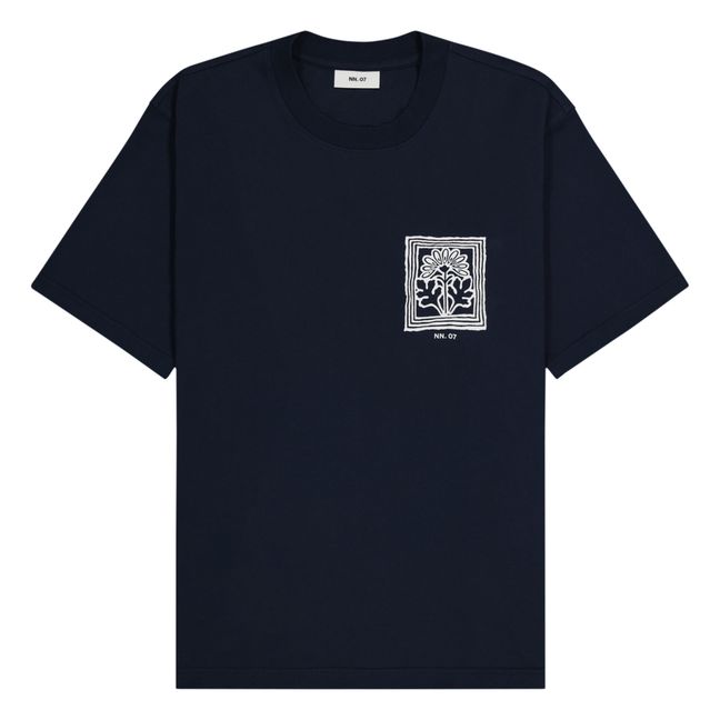 Adam 3209 Camiseta estampada Algodón Pima | Azul Marino