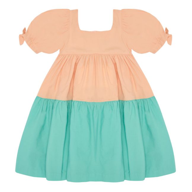 Kleid aus Baumwollpopeline | Pfirsichfarben