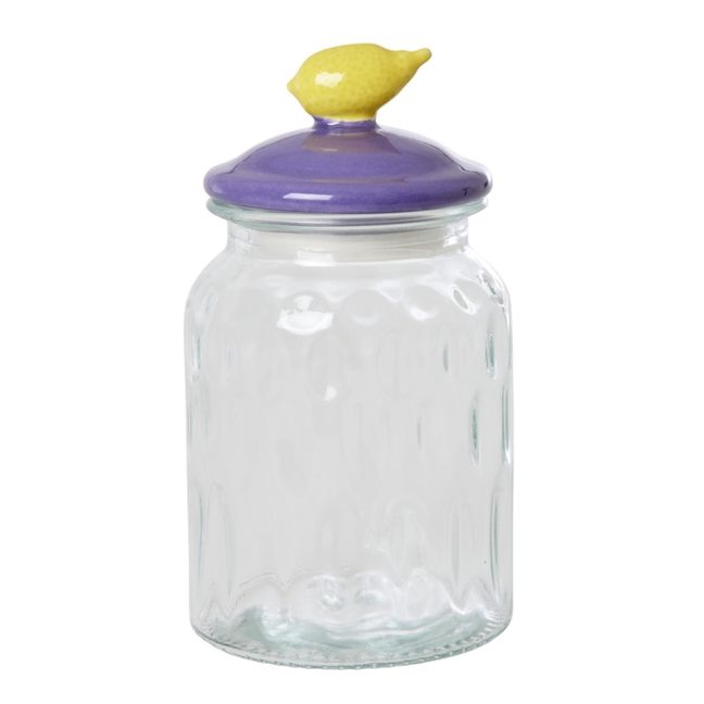 Lemon glass jar | Purple