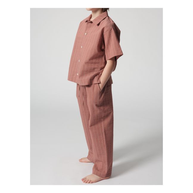 Pantalon Rayé | Terracotta