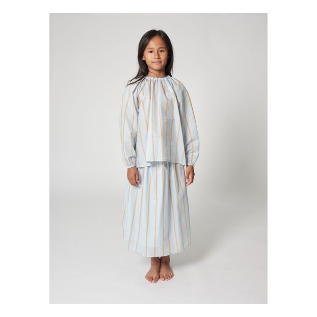 Striped midi skirt | Light Blue