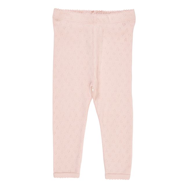 Pointelle leggings | Pale pink