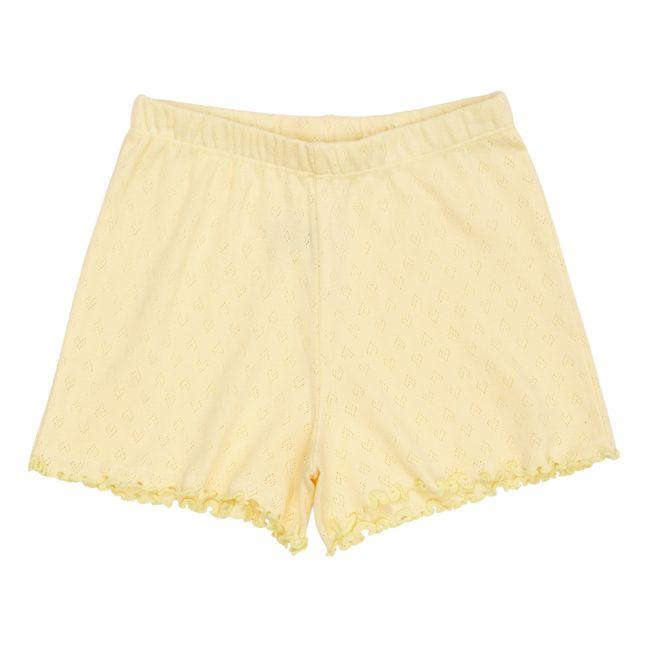 Pantalones cortos de punto | Amarillo palo