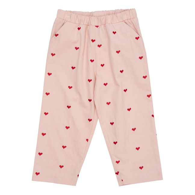 Hearts Pants | Pale pink