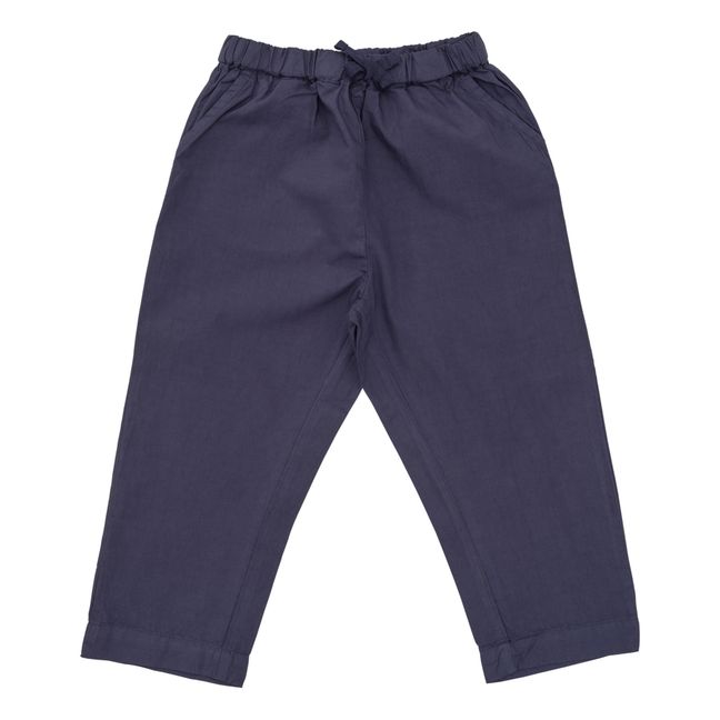Pantaloni in popeline | Blu marino