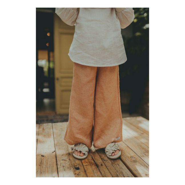 Pantalones de lino Revoi | Rosa Viejo