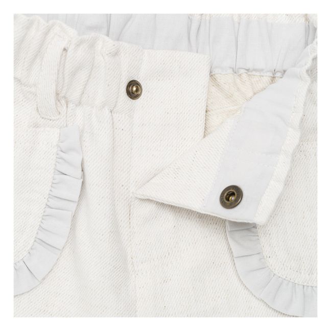 Pantaloni in cotone biologico Josefine | Bianco