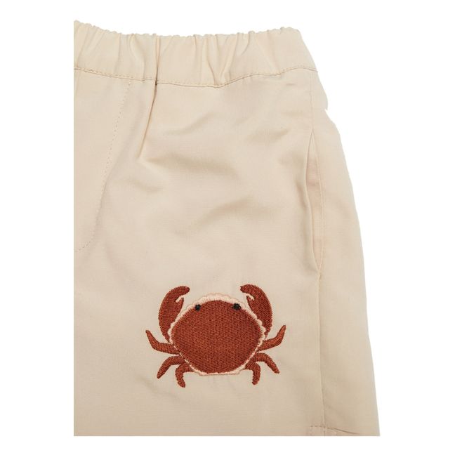 Badeshorts Seba Crab | Sandfarben