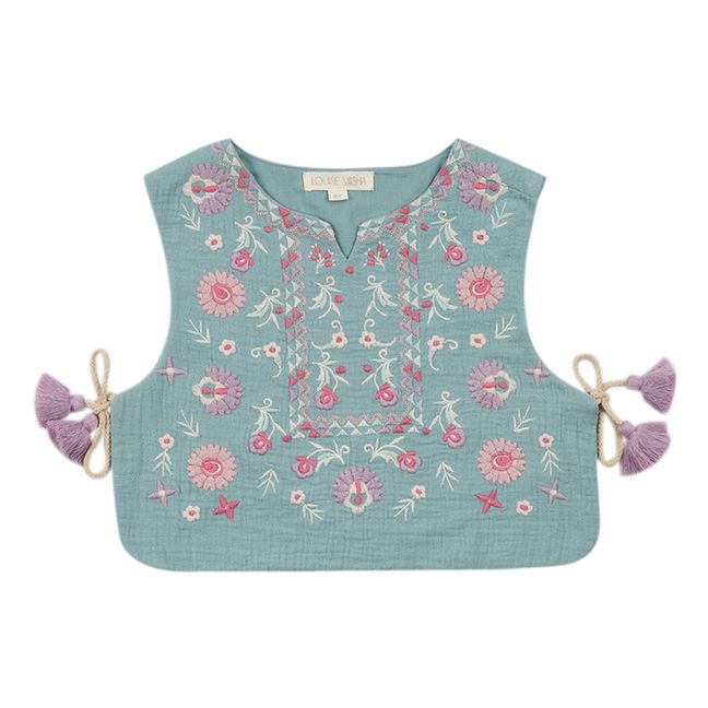 Embroidered Maina Top | Blue