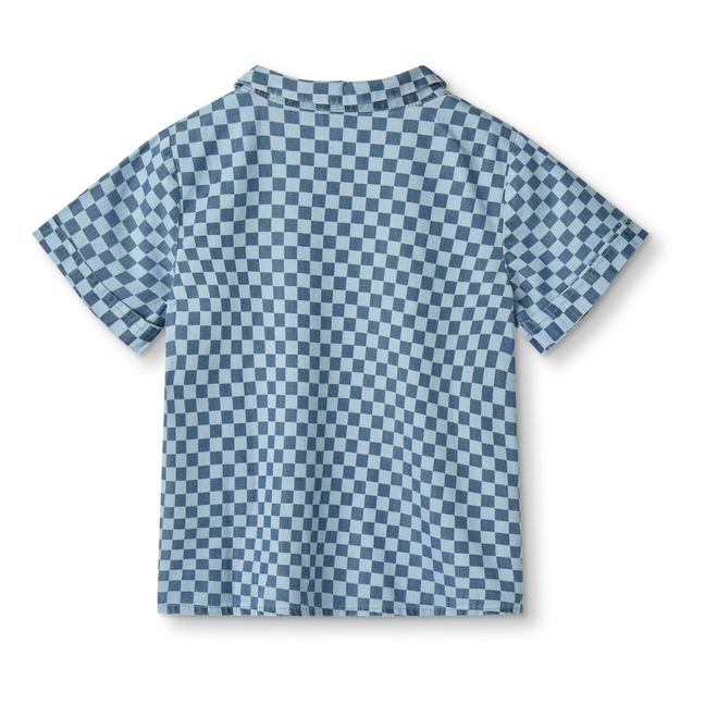 Camisa Hurlum Tencel Check | Azul Cielo