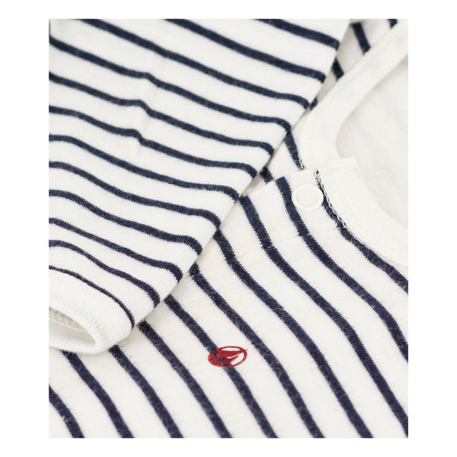 Striped Malo pyjamas | Navy blue