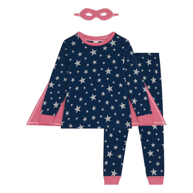 Conjunto de pijama y antifaz Estrellas | Azul Marino