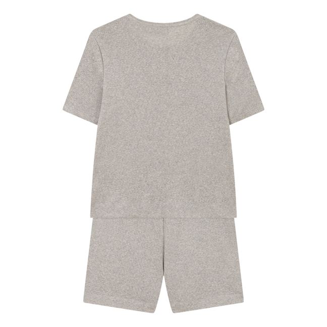 Pyjama Short Mades Ajouré - Collection Femme | Gris chiné