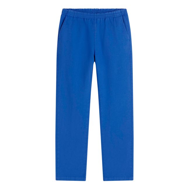 Organic Cotton Elasticated Pants | Blue