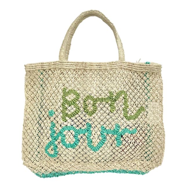 Small Bon Jour basket | Green water