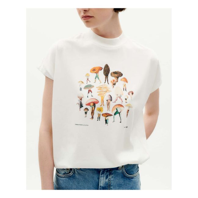 Camiseta de algodón ecológico Volta Funghi | Blanco
