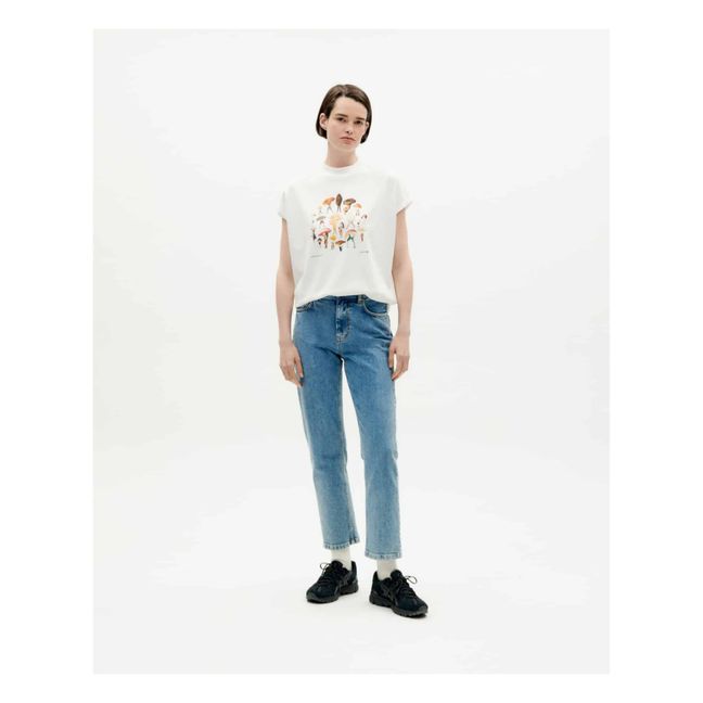 Camiseta de algodón ecológico Volta Funghi | Blanco