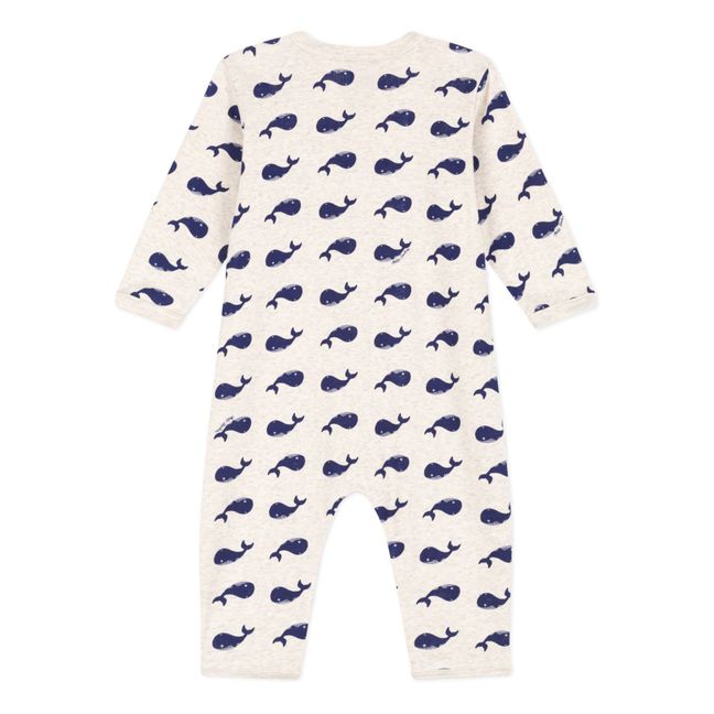 Musha Whale pyjamas | Heather grey