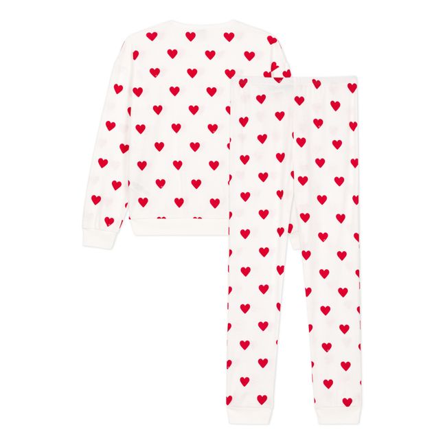 Conjunto de pijama Moxa Hearts - Colección Femenina | Blanco