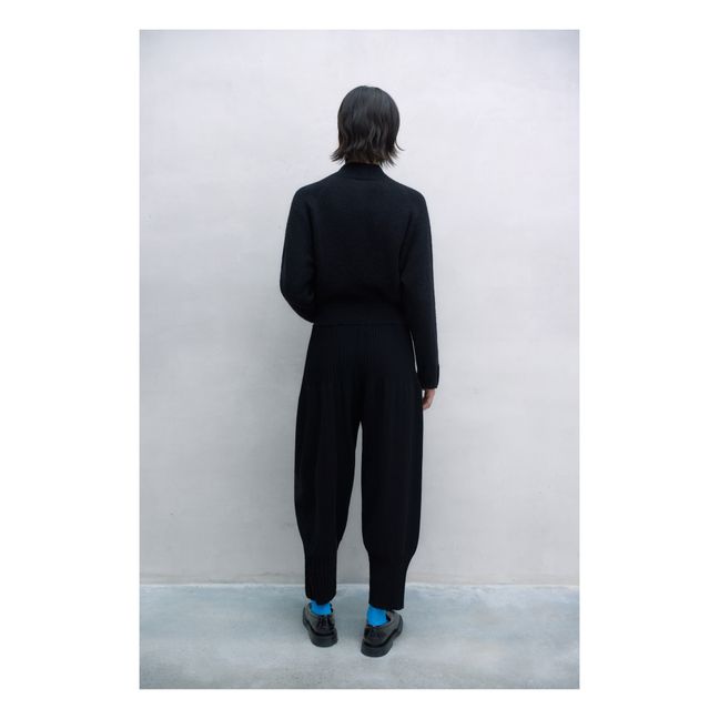 Pantalones plisados | Negro