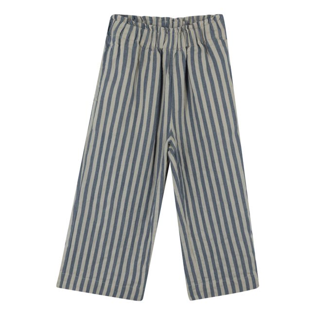 Pantalones de rayas de verano | Azul índigo