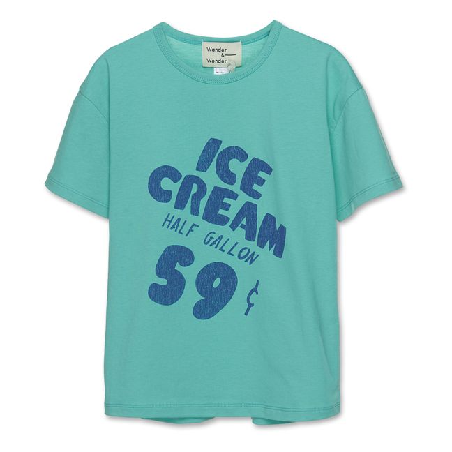 T-Shirt Ice Cream Coton Bio | Bleu turquoise