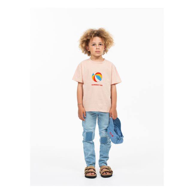 T-Shirt Summer Fun Coton Bio | Rose pêche