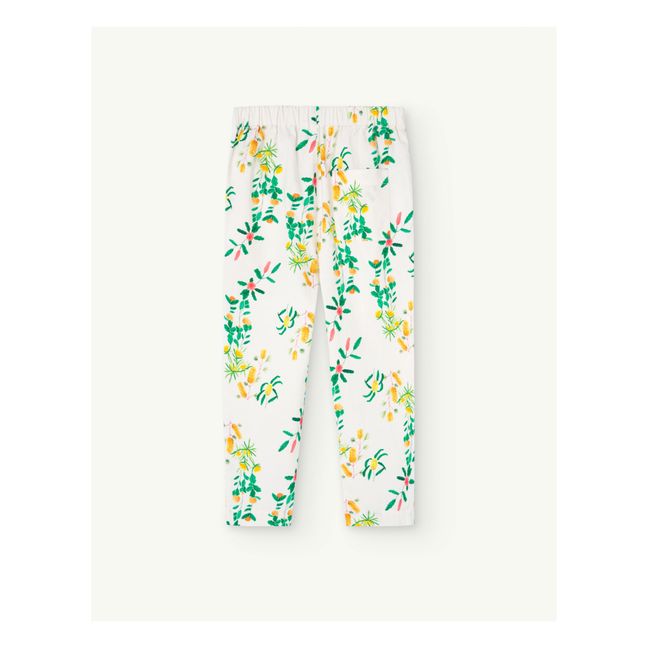 Pantaloni a fiori di elefante | Bianco
