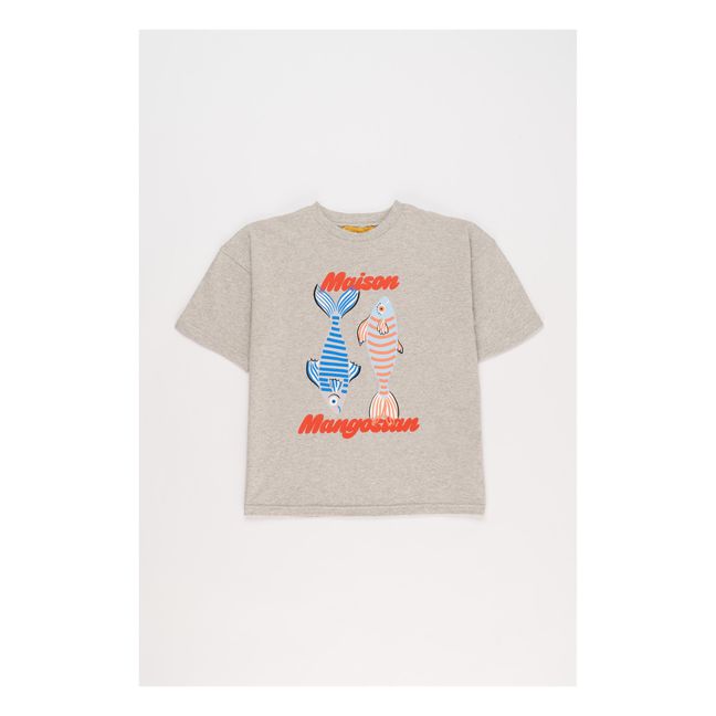 T-Shirt Anchovies Coton Bio | Gris chiné