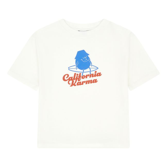 Short-sleeved organic cotton T-shirt | Ecru