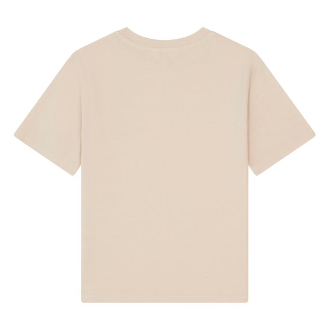 Camiseta de manga corta de algodón ecológico | Beige