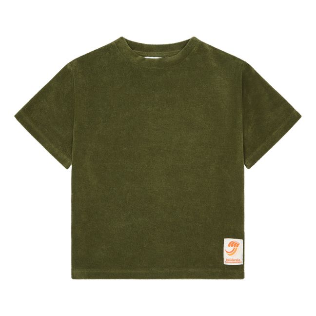 T-Shirt mit kurzen Ärmeln aus Bio-Baumwolle | Khaki