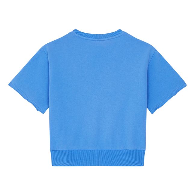 Organic cotton short-sleeve sweatshirt  | Ocean