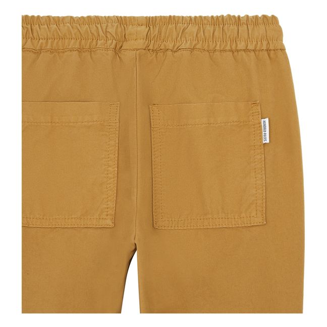 Pantalón de algodón orgánico con cintura ajustable | Castaño