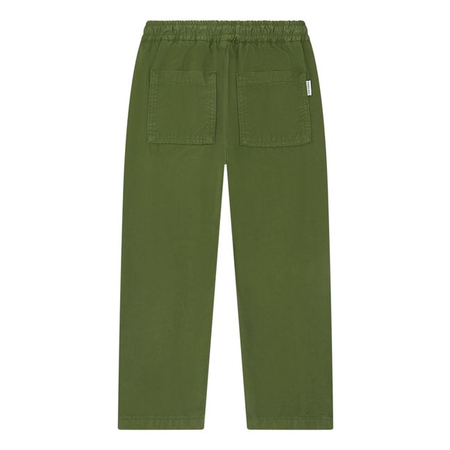 Organic Cotton Adjustable Waist Pants | Khaki