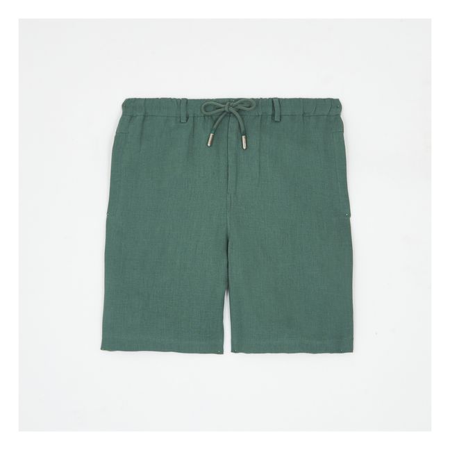 Shorts Dhokla in Lino | Verde menta