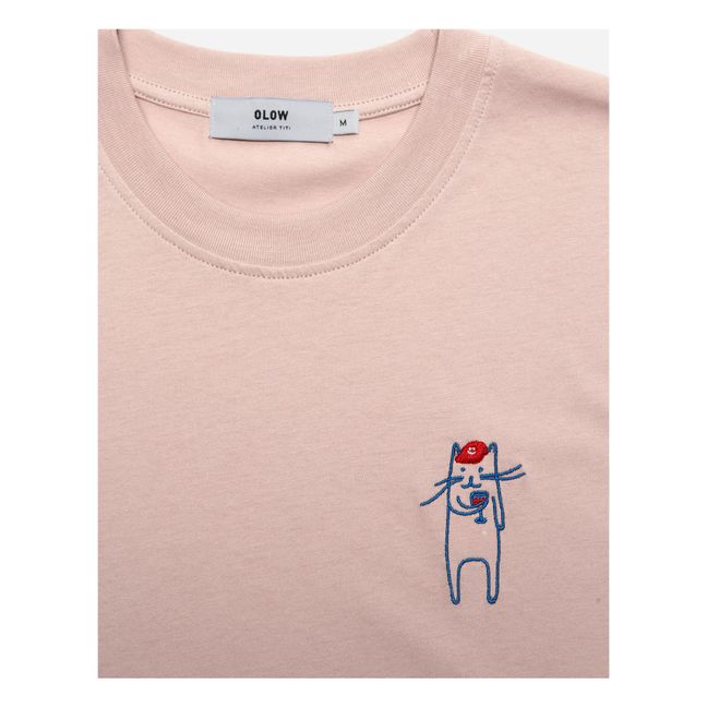 Camiseta de algodón ecológico Jaja | Rosa Melocotón