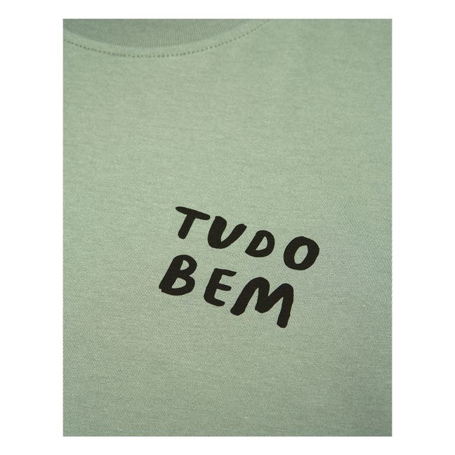 T-shirt in cotone organico Tudo Bem | Salvia