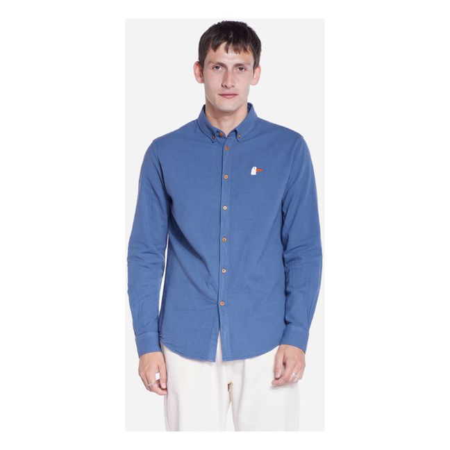 Camiseta clásica Goosy de algodón orgánico | Azul