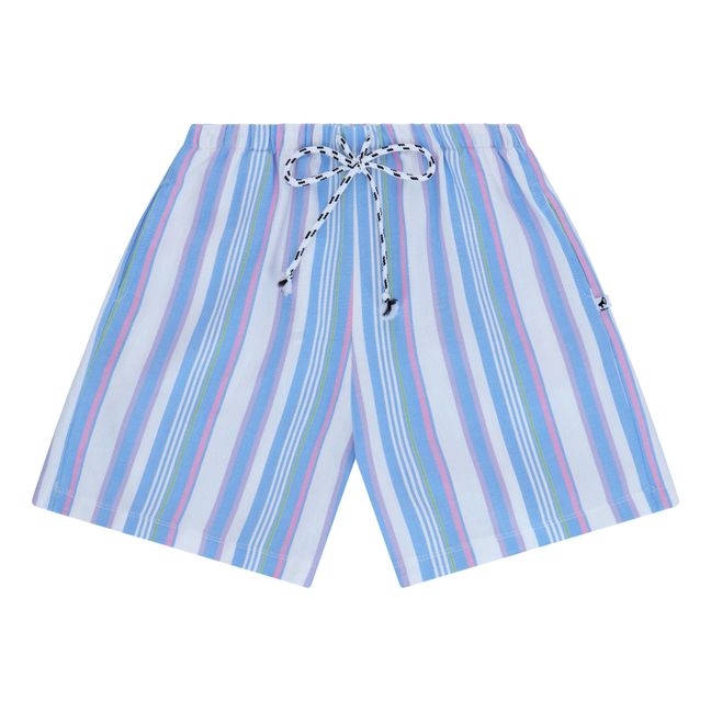 Striped Jogger Shorts | Blue