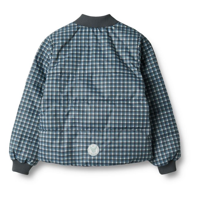 Malo Carreaux Recycled Fibre Puffer Jacket | Blue