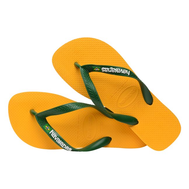Brasil Logo flip-flops | Yellow