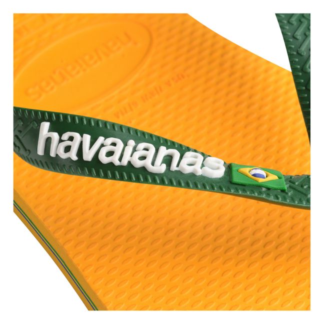 Brasil Logo flip-flops | Yellow
