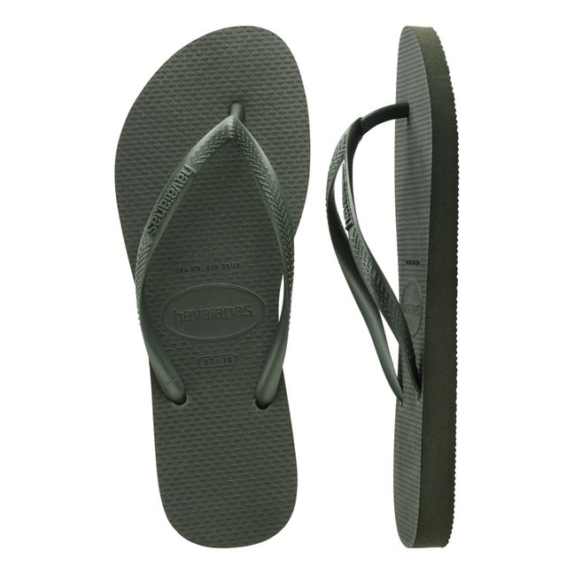 Slim flip-flops | Olive green