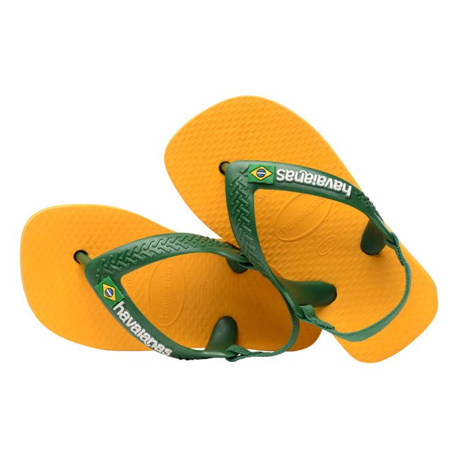 Baby Brasil Logo flip-flops | Yellow