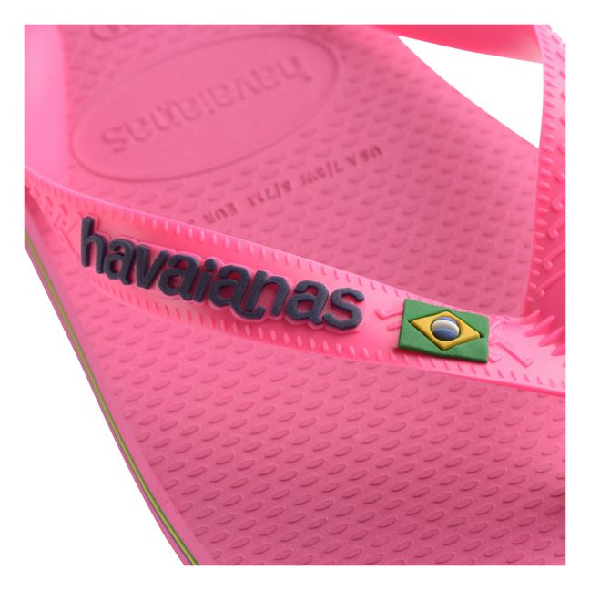 Brasil Logo Flip Flops Neon | Rosa