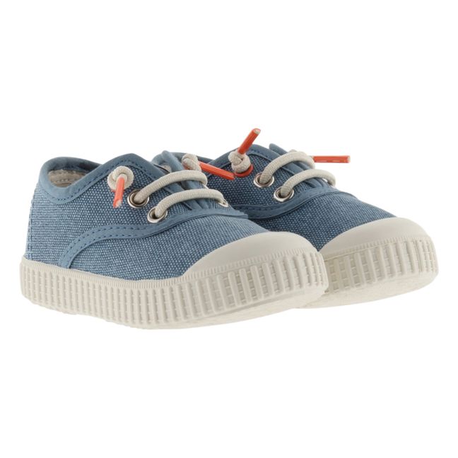 Lona Lavada Lace-up Sneakers | Blue