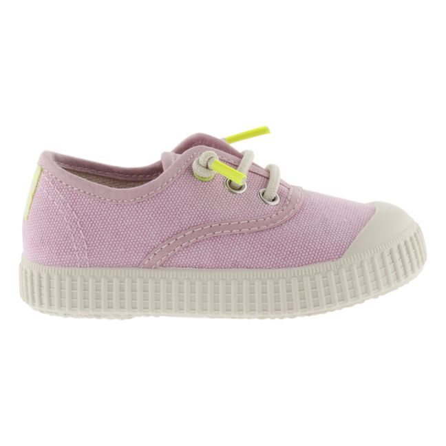 Lona Lavada Lace-up Sneakers | Pink