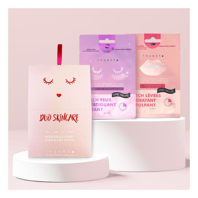 Duo skincare patches for eyes and lips